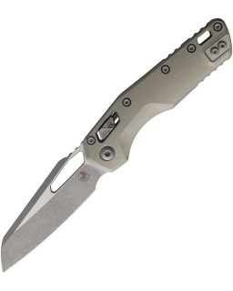 Microtech MSI S/E RAM-LOK – lame acier M390MK Apocalyptic finish manche aluminium satiné Natural Clear – 210-10APNC