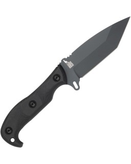 TOPS Silent Hero 4 Tanto – acier carbone 1095 Sniper Gray manche Micarta noir – HERO4T-01