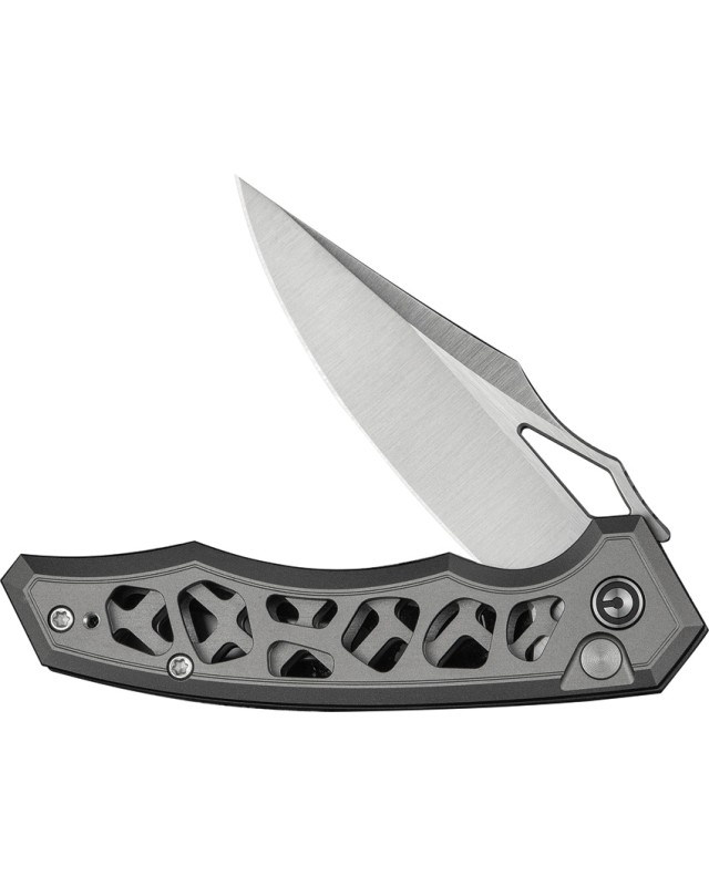 Civivi Anaaki Button Lock Folding Knife Nitro V Black Aluminium Handle