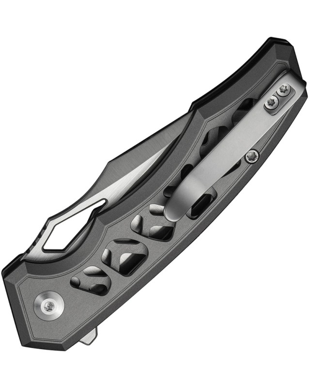 Civivi Anaaki Button Lock Folding Knife Nitro V Black Aluminium Handle