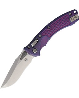 Microtech Mini Amphibian Marfione Select – lame acier M390MK Stonewash manche titane Galactic Purple Frag