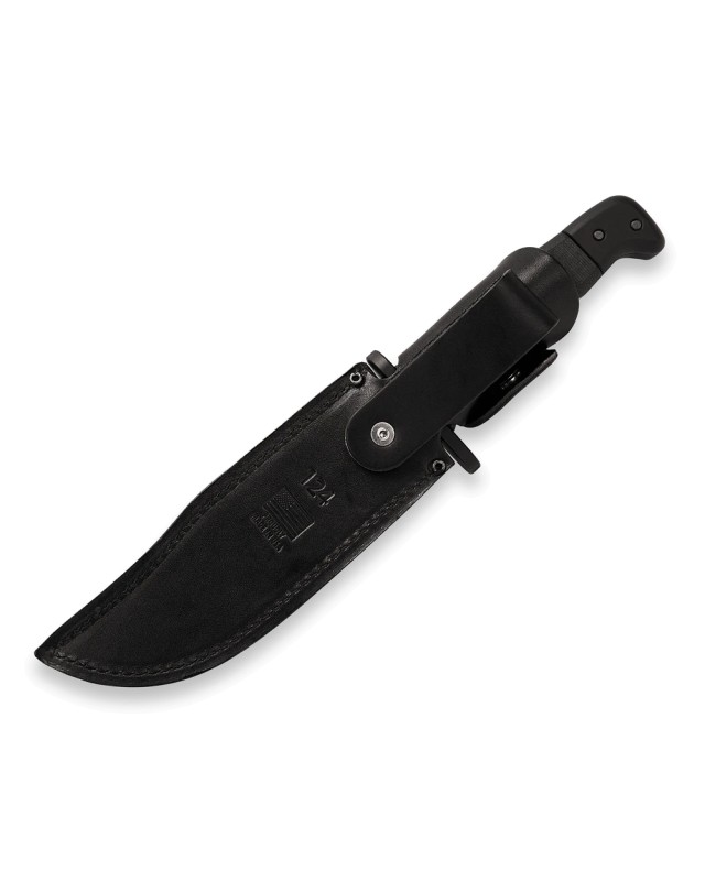 Buck 124 Frontiersman Sport – Stealth Run 015 – Acier CRU-WEAR Cerakote noir – manche Micarta noir – Édition limitée