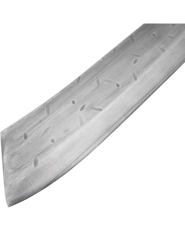 Gil Hibben IV Machete  – lame acier carbone 1065 manche tressé corde noir – étui cuir