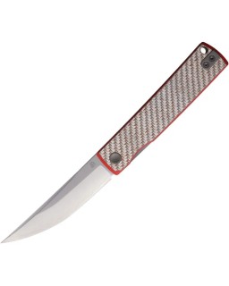 North Mountain Blade Kaiken SAN MAI Tanto SLD-Magic Steel Linerlock red grey carbon fiber handle