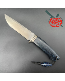 Sergey Shidlovskiy Model Classic 15 Böhler K110 steel blade nickel silver guard brown leather sheath