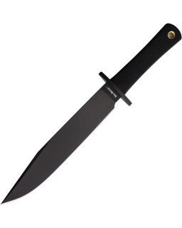 Couteau fixe de survie et outdoor Cold Steel Trail Master 52100 steel black blade Kray-Ex handle Black Secure-Ex sheath