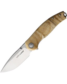 Viper Knives Vale folding knife CPM-MagnaCut steel satin finish flamed poplar wood handle Jesper Voxnaes Design