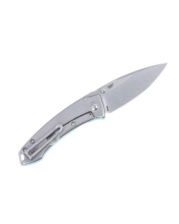 CRKT Tuna Folding Knife 14C28N Steel G10 Blue Handle