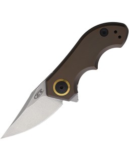 Zero Tolerance Small Galyean FSS ZT  CPM-20CV Steel Bronze Titanium Handle
