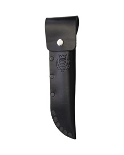 SVORD Damascus stainless steel Drop Point full tang brass guard walnut handle black leather sheath