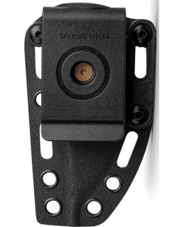 Vosteed H-Back full tang Fixed Blade 14C28N steel stonewash finish black G10 handle black kydex sheath