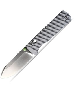 VOSTEED Vombat Zulu shape blade M390 premium steel satin finish Crossbar Lock grey Aluminum Handle A4104