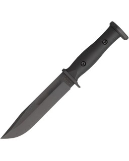 KABAR Slabby Fixed Blade Fulll Tang 1095HC carbon steel black nylon handle black plastic sheath
