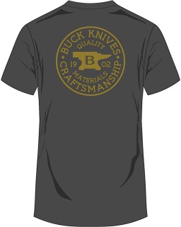 Buck Coin Badge T-Shirt Gray Large