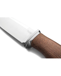Lionsteel ACHA Fixed Blade M390 Steel Satin Finish Natural Micarta Handle AHBLN