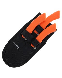 SCHRADE Uncle Henry Hunter Combo 3 knives set Orange TPE Handle black nylon Sheath