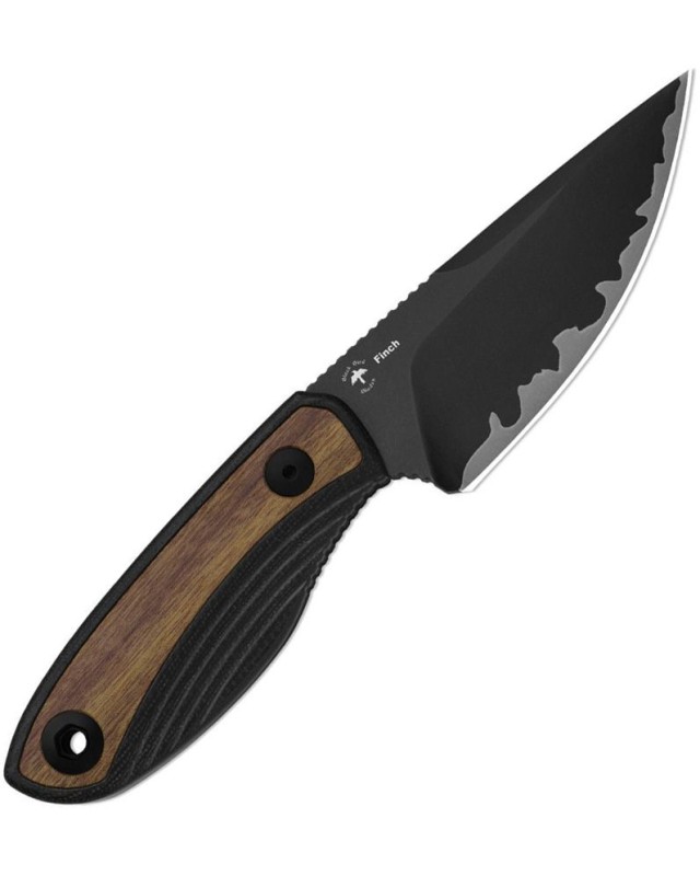 Kizer Finch 1134A1 – Acier inox laminé trois couches manche G10 noir et bois de Mkuruti
