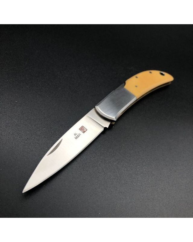 Al Mar Hawk 1002 - yellow micarta (Vintage années 80)