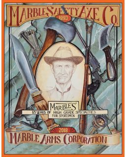 Marbles Safety Axe Tin Sign