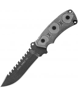 Steel Eagle Sawback 1095HC black coated black micarta black kydex