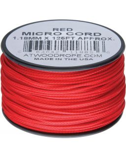 Micro Cord unicolor 38m Red