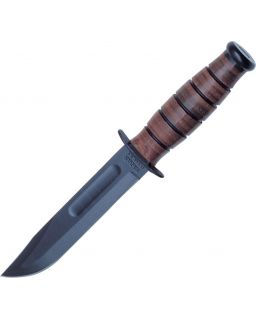 Short Ka-Bar Fixed Blade Leather