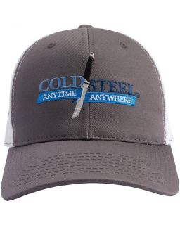 Hat Gray and White Mesh