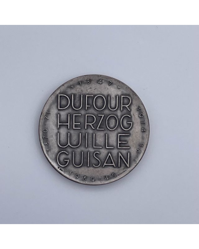 4 Généraux suisses - DUFOUR HERZOG WILLE GUISAN - Medal