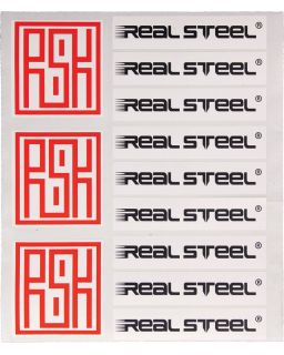 Real Steel Knives stickers x 12