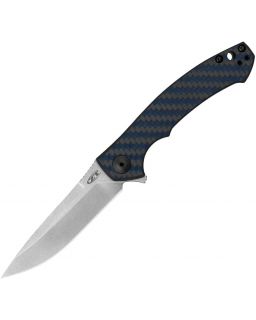 ZT0450BLUCF Magnacut stonewash finish blue fiber carbon and titanium handle