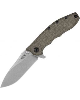 ZT0562MIC Hinderer CPM-MagnaCut steel stonewash finish Micarta handle