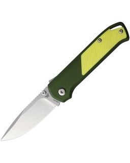 Arcade Shark-Lock Green Yellow S35VN steel aluminium handle