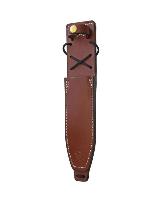 USMC Fighter S35VN steel Black PVD finish G10 handle brown leather sheath USMC Fighter S35VN steel Black PVD finish G10 handle brown leather sheath