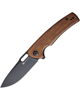 Vesperon Linerlock 9Cr18MoV steel blackwash finish Cuibourtia blackwash