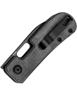 Banish Sheepfoot Button Lock Micarta Black 154CM
