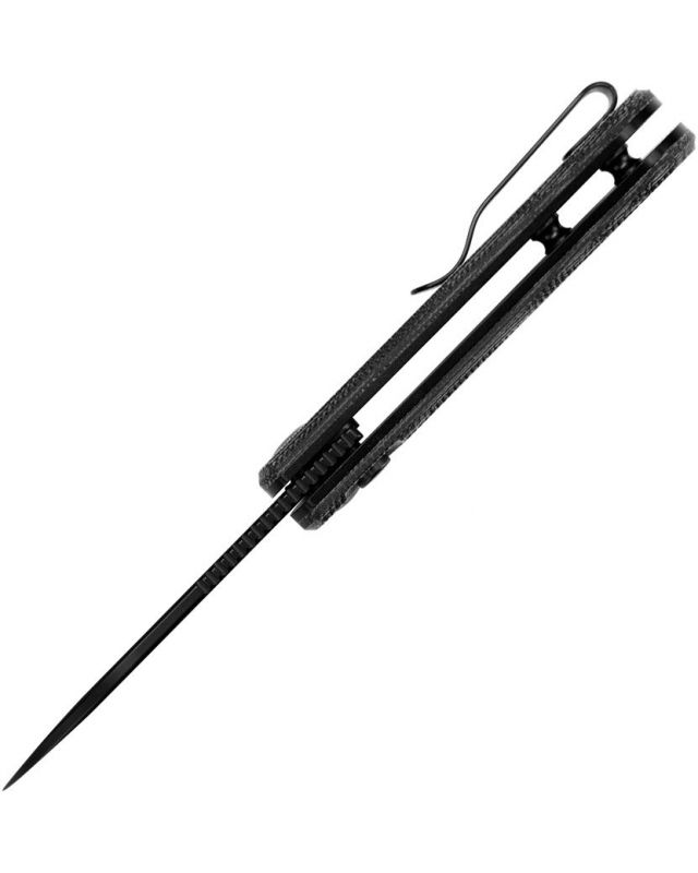 Banish Sheepfoot Button Lock Micarta Black 154CM Banish Sheepfoot Button Lock Micarta Black 154CM