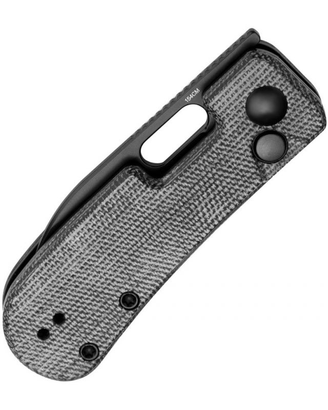 Banish Sheepfoot Button Lock Micarta Black 154CM Banish Sheepfoot Button Lock Micarta Black 154CM