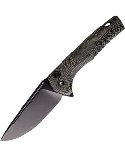 F3 Charlie D2 steel Button Lock Damascus G10