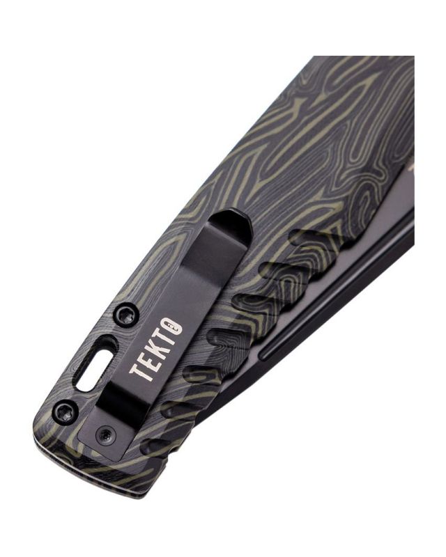 F3 Charlie D2 steel Button Lock Damascus G10 F3 Charlie D2 steel Button Lock Damascus G10