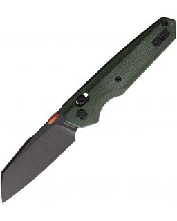 Talarurus AXIS Lock Green Micarta 14C28N inox steel