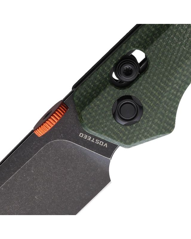 Talarurus AXIS Lock Green Micarta 14C28N inox steel