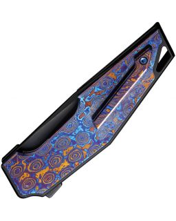 OAO (One and Only) Flipper Knife Titanium & Timascus CPM 20CV blade WE23001-4