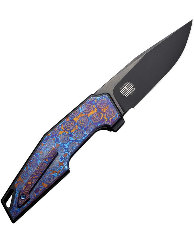 OAO (One and Only) Flipper Knife Titanium & Timascus CPM 20CV blade WE23001-4 OAO (One and Only) Flipper Knife Titanium & Timascus CPM 20CV blade WE23001-4