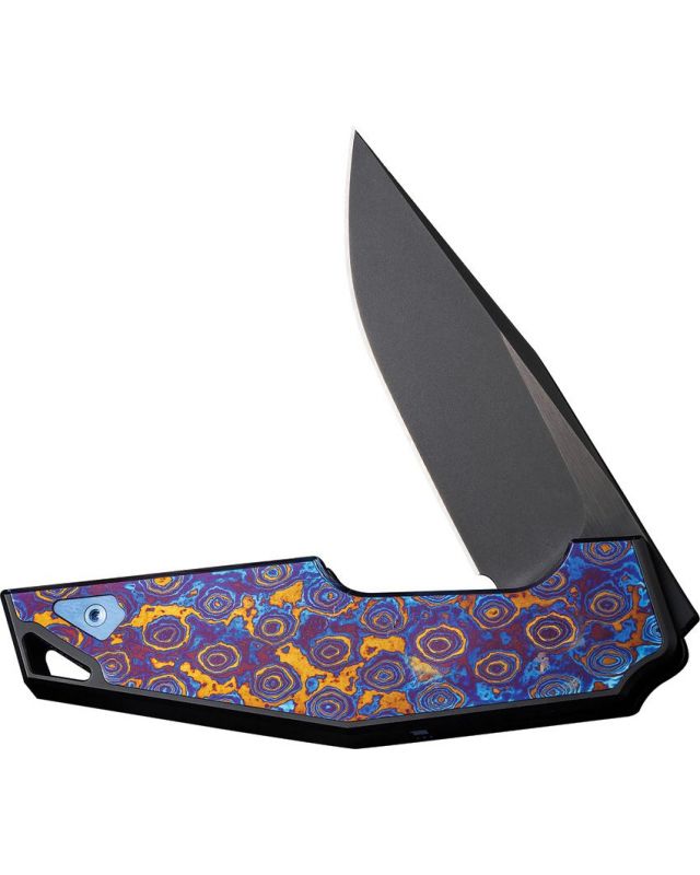 OAO (One and Only) Flipper Knife Titanium & Timascus CPM 20CV blade WE23001-4 OAO (One and Only) Flipper Knife Titanium & Timascus CPM 20CV blade WE23001-4