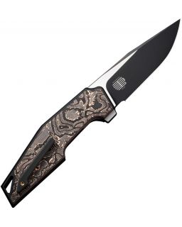 OAO (One and Only) Flipper Knife Titanium Copper & Carbon Fiber CPM 20CV Blade WE23001-2