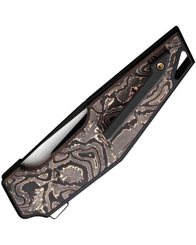 OAO (One and Only) Flipper Knife Titanium Copper & Carbon Fiber CPM 20CV Blade WE23001-2 OAO (One and Only) Flipper Knife Titanium Copper & Carbon Fiber CPM 20CV Blade WE23001-2