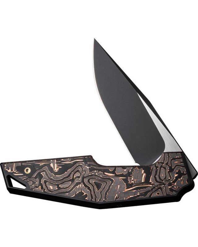 OAO (One and Only) Flipper Knife Titanium Copper & Carbon Fiber CPM 20CV Blade WE23001-2 OAO (One and Only) Flipper Knife Titanium Copper & Carbon Fiber CPM 20CV Blade WE23001-2
