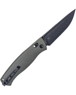 Pathfinder Bushcraft Folder Crossbar Lock Folding Knife Blackwash 14C28N