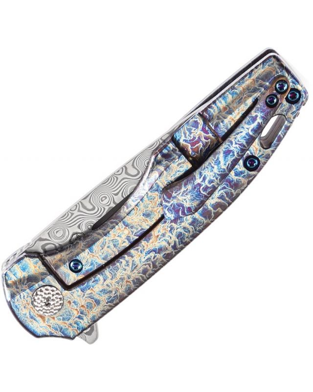 Cassowary Damascus Lightning Flipper Cassowary Damascus Lightning Flipper