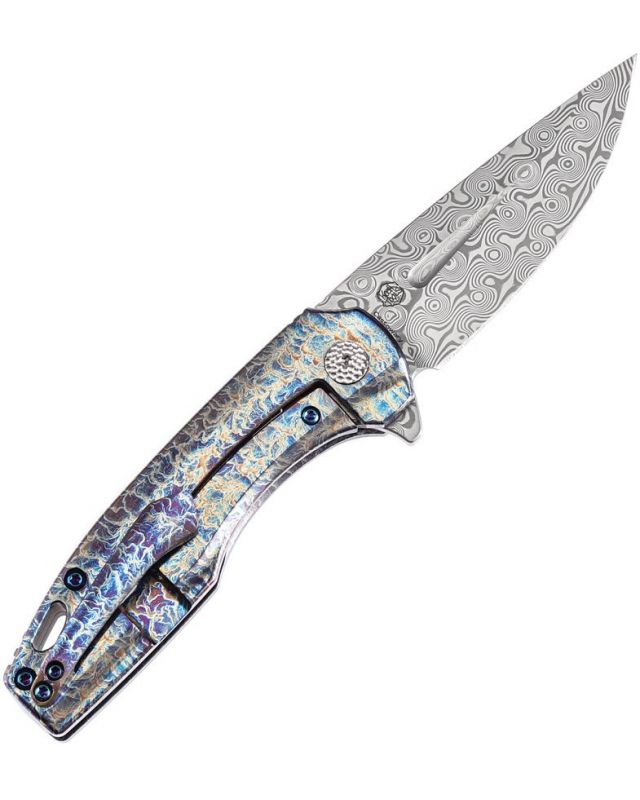 Cassowary Damascus Lightning Flipper Cassowary Damascus Lightning Flipper